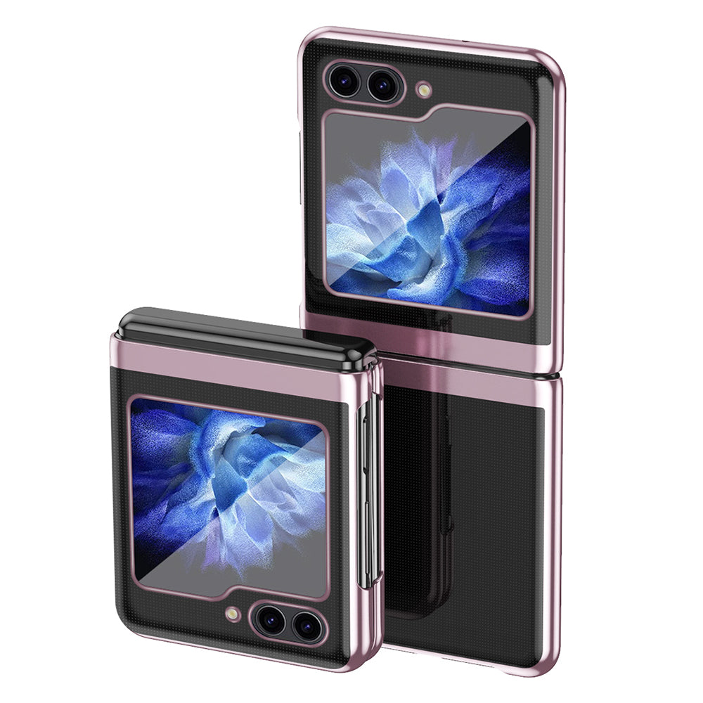 Clear Back Cover for Samsung Galaxy Z Flip5 5G Hard PC Electroplating Frame Phone Case Clear Back Cover for Samsung Galaxy Z Flip5 5G Hard PC Electroplating Frame Phone Case